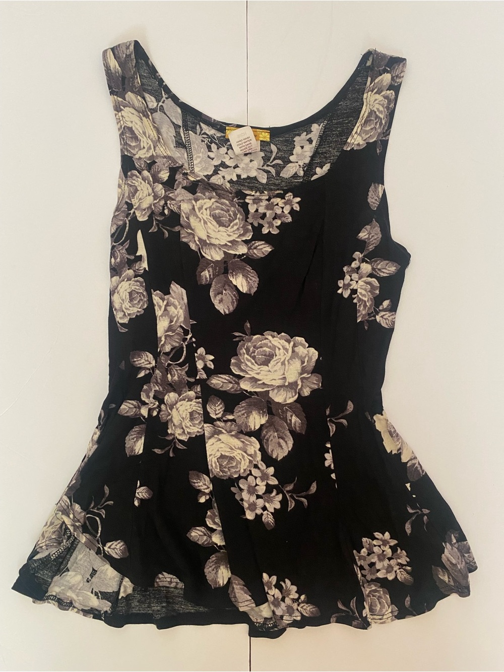 Y2K Finesse floral peplum tank top